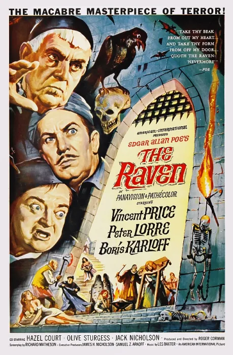 Framed Print : The Raven. Movie poster to the film 'The Raven.' Art by Reynold Brown (1917-1991) Framed Print : The Raven. Movie poster to the film 'The Raven.' Art by Reynold Brown (1917-1991)
