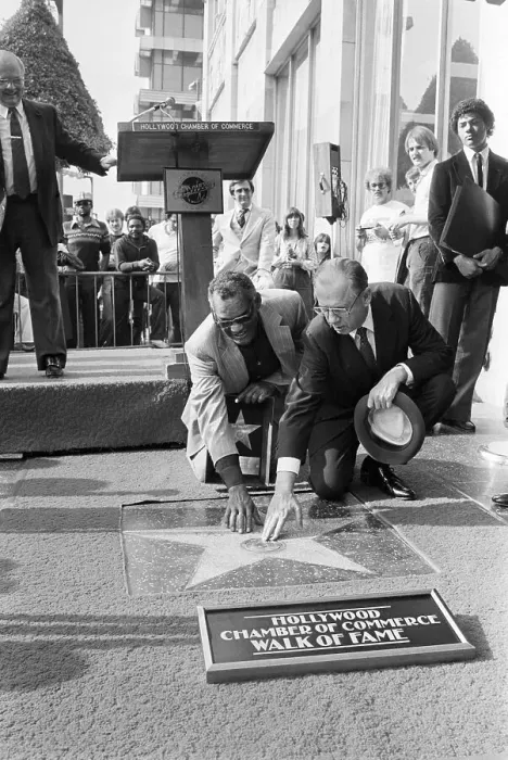 Framed Print : Ray Charles Feels His Walk Of Fame Star Framed Print : Ray Charles Feels His Walk Of Fame Star