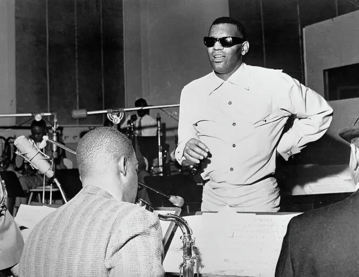 Framed Print : Ray Charles Standing And Singing Framed Print : Ray Charles Standing And Singing