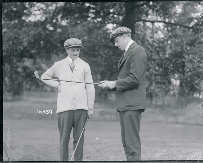 Framed Print : Ray and Frank Ouimet on Golf Course Framed Print : Ray and Frank Ouimet on Golf Course