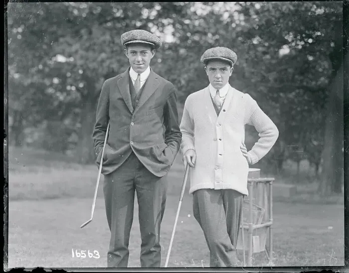 Framed Print : Ray and Frank Ouimet on Golf Course Framed Print : Ray and Frank Ouimet on Golf Course