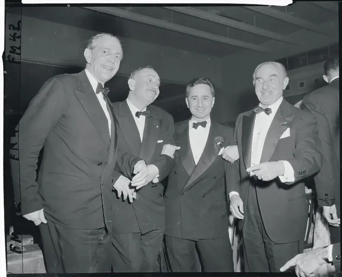 Framed Print : Raymond Massey with Colleagues Framed Print : Raymond Massey with Colleagues