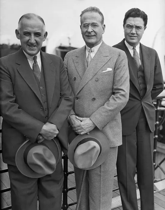 Framed Print : Raymond Moley, Herbert Swope, and Arthur Mullen Framed Print : Raymond Moley, Herbert Swope, and Arthur Mullen