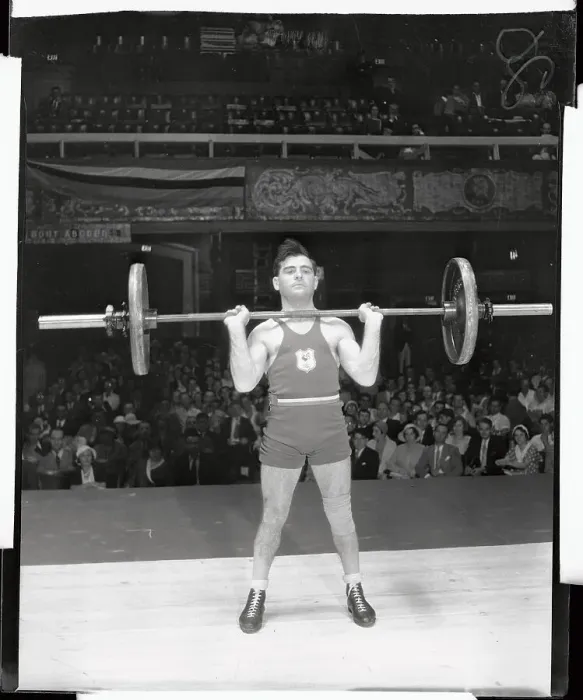 Framed Print : Raymond Suvigny Weight Lifting at Olympics Framed Print : Raymond Suvigny Weight Lifting at Olympics