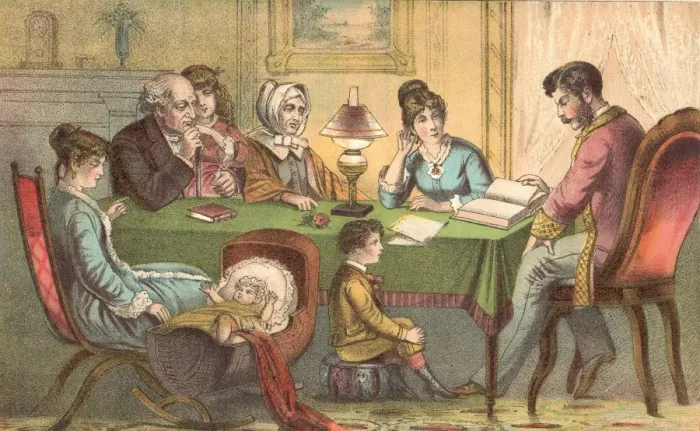 Framed Print : Reading For The Family Framed Print : Reading For The Family