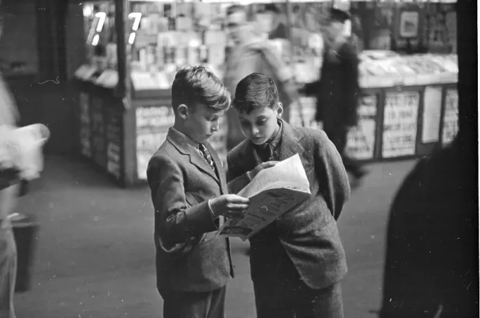 Framed Print : Reading Schoolboys Framed Print : Reading Schoolboys