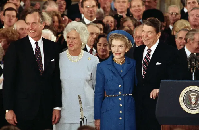 Framed Print : Reagan and Bush Families at Inauguration Framed Print : Reagan and Bush Families at Inauguration