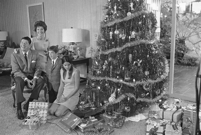 Framed Print : Reagan Family by Christmas Tree Framed Print : Reagan Family by Christmas Tree