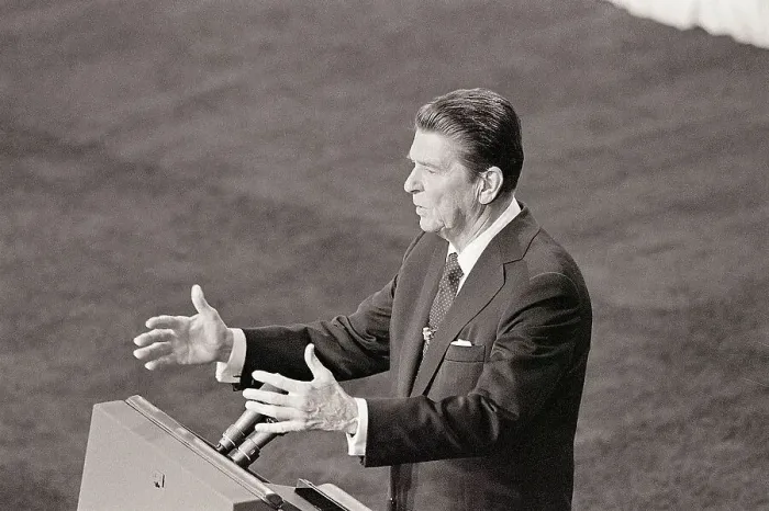 Framed Print : Reagan Gestures During Debate Framed Print : Reagan Gestures During Debate