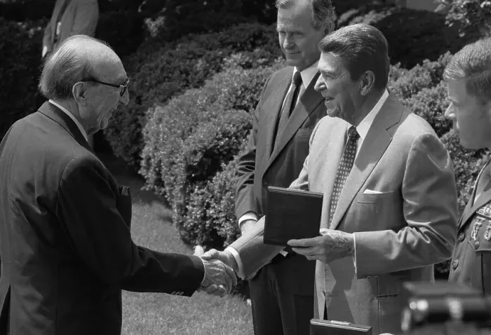 Framed Print : Reagan Presenting Medal to DeBakey Framed Print : Reagan Presenting Medal to DeBakey
