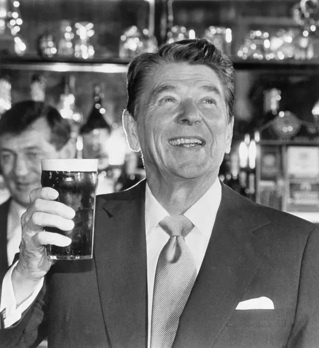 Framed Print : Reagan Raising Glass Of Ale Framed Print : Reagan Raising Glass Of Ale