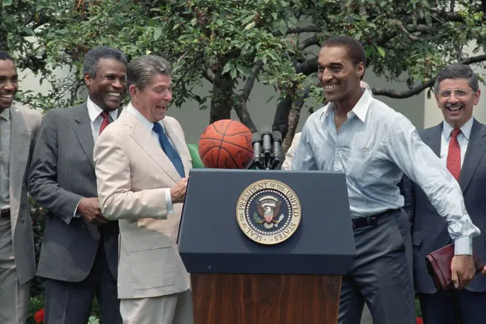 Framed Print : Reagan Receiving a Basketball Framed Print : Reagan Receiving a Basketball