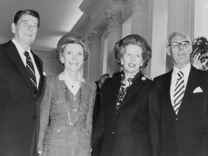 Framed Print : The Reagans With the Thatchers Framed Print : The Reagans With the Thatchers