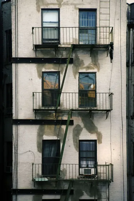 Framed Print : Rear facade of tenement in the Lower East Side, Manhattan, New York City Framed Print : Rear facade of tenement in the Lower East Side, Manhattan, New York City