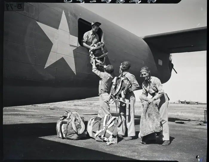 Framed Print : Rear Gunners Load Flying Equipment Framed Print : Rear Gunners Load Flying Equipment