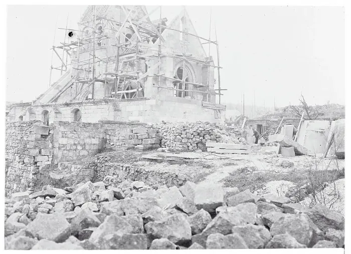 Framed Print : Reconstruction of a Church Framed Print : Reconstruction of a Church