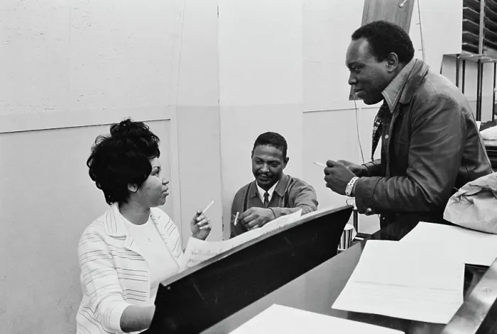 Framed Print : Recording of Aretha Franklin's Album This Girl's in Love with You At Atlantic Studios Framed Print : Recording of Aretha Franklin's Album This Girl's in Love with You At Atlantic Studios