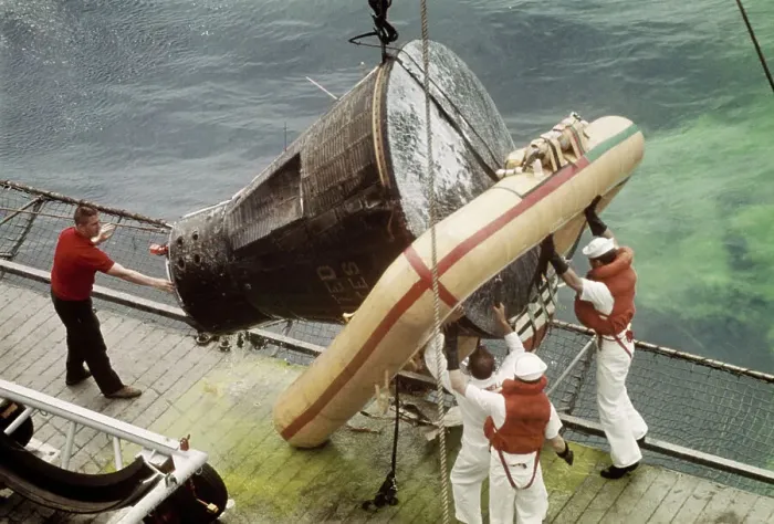 Framed Print : Recovery Of Gemini Spacecraft