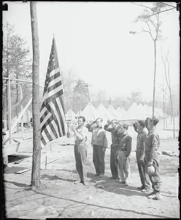 Framed Print : Recruits Raising Flag Framed Print : Recruits Raising Flag
