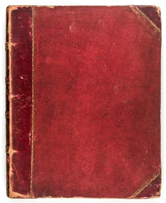 Framed Print : Red antique book Framed Print : Red antique book