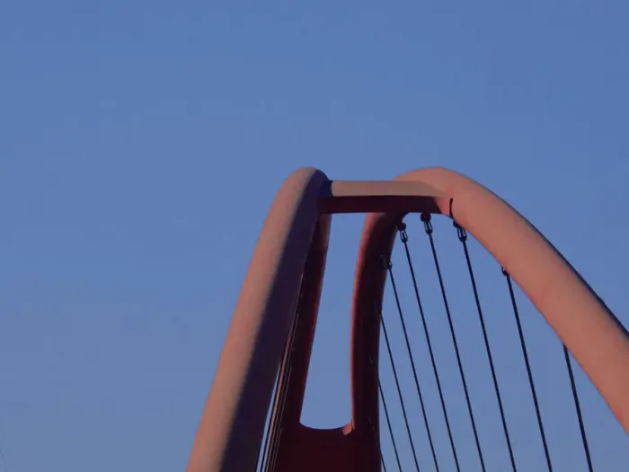 Framed Print : Red Bridge