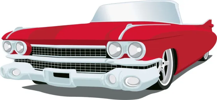 Framed Print : Red Caddy - 1959 Framed Print : Red Caddy - 1959