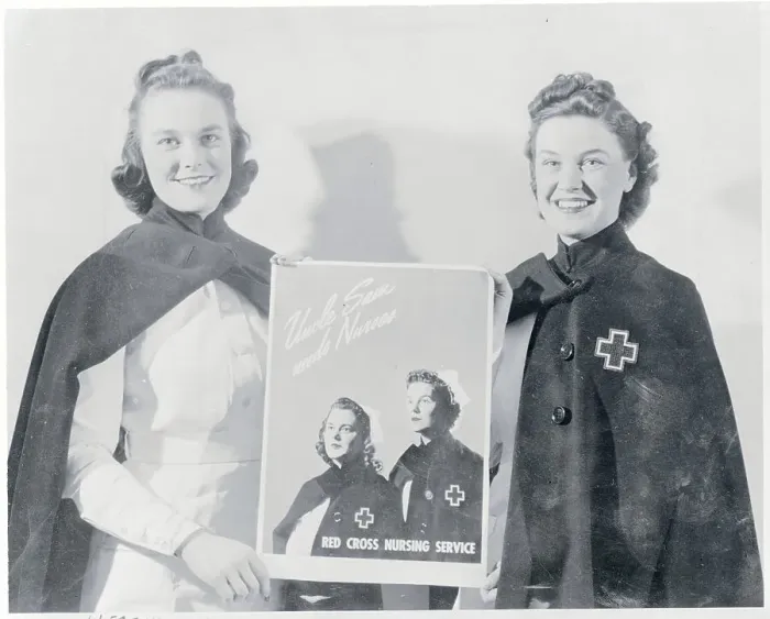 Framed Print : Two Red Cross Nurses Framed Print : Two Red Cross Nurses