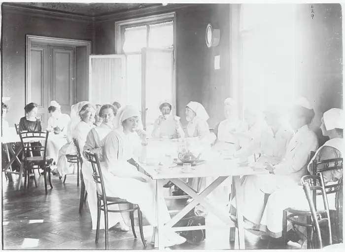 Framed Print : Red Cross Nurses at Tea Break Framed Print : Red Cross Nurses at Tea Break