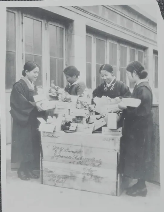 Framed Print : Red Cross Workers Preparing Toy Collection for Disbursement Framed Print : Red Cross Workers Preparing Toy Collection for Disbursement