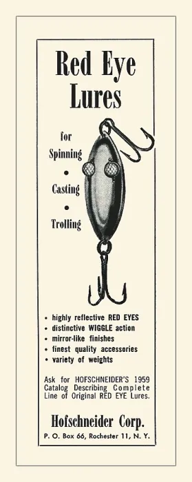 Framed Print : Red Eye Lures Framed Print : Red Eye Lures