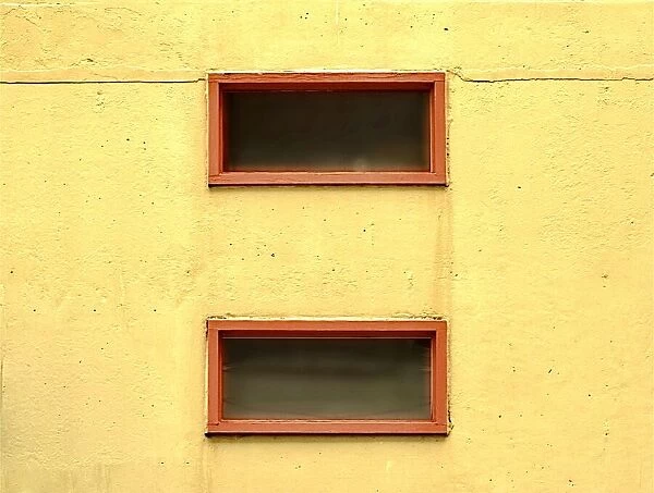 Red Framed Windows