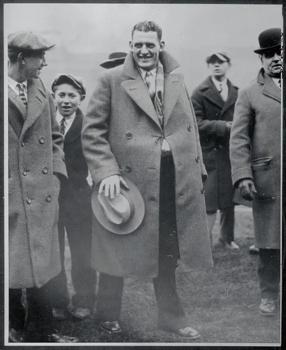 Framed Print : Red Grange with Arm in Sling Framed Print : Red Grange with Arm in Sling