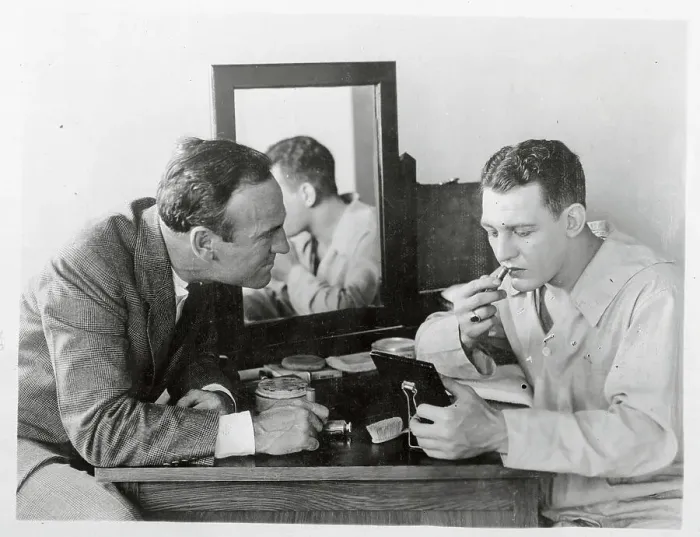 Framed Print : Red Grange Putting on Makeup Framed Print : Red Grange Putting on Makeup