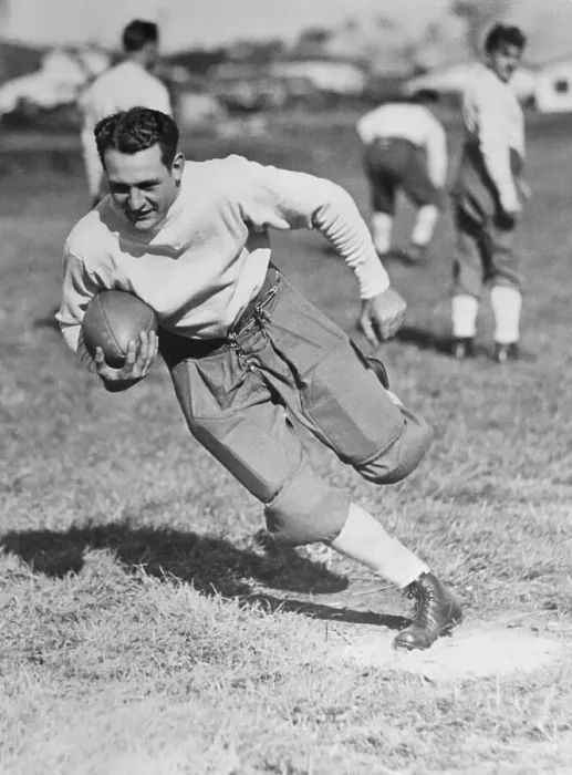 Framed Print : Red Grange Running with Football Framed Print : Red Grange Running with Football