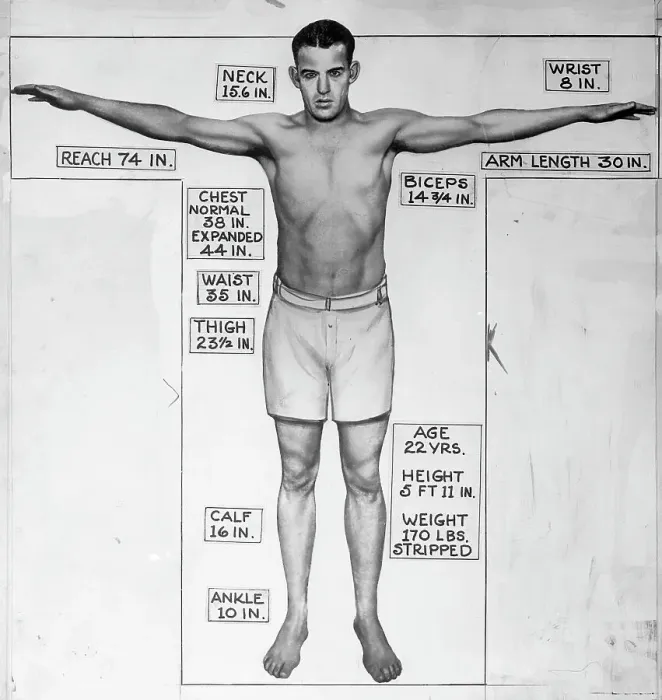 Framed Print : Red Grange Showing his Physique