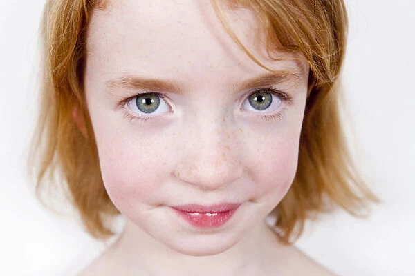 Red-haired girl, portrait