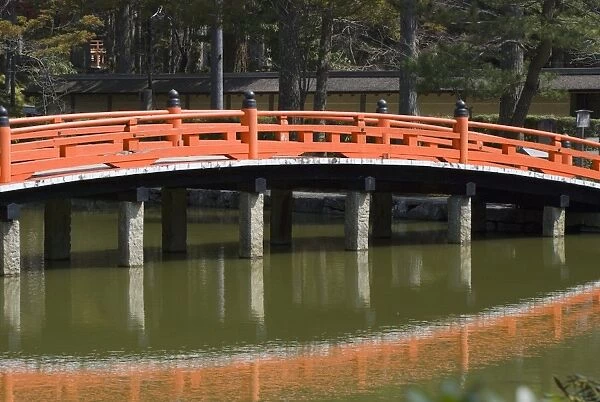 Red Japanese Footbridge