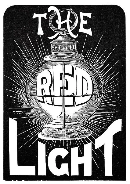 The red light poster for a play by F. W. Robinson