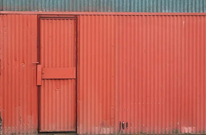 Framed Print : Red Metal Door Framed Print : Red Metal Door