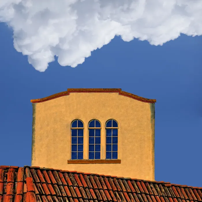 Framed Print : Red Roof Tiled Abstract Framed Print : Red Roof Tiled Abstract