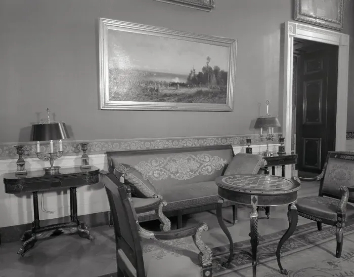 Framed Print : Red Room in White House Framed Print : Red Room in White House