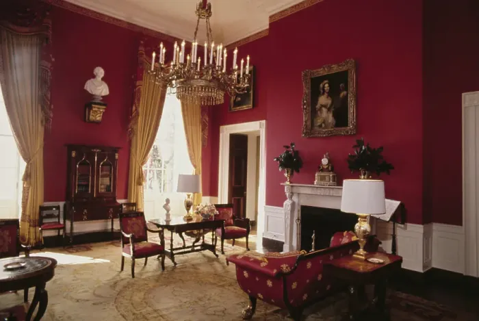 Framed Print : Red Room, White House, Washington, D.C Framed Print : Red Room, White House, Washington, D.C