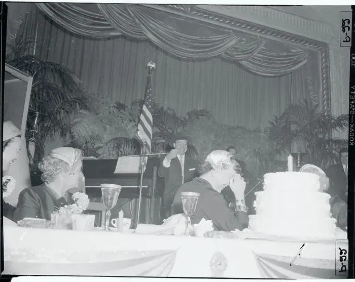 Framed Print : Red Skeleton Performing at Mamie Eisenhower's Birthday Bash