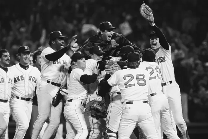 Framed Print : Red Sox Celebrating Pennant Victory Framed Print : Red Sox Celebrating Pennant Victory