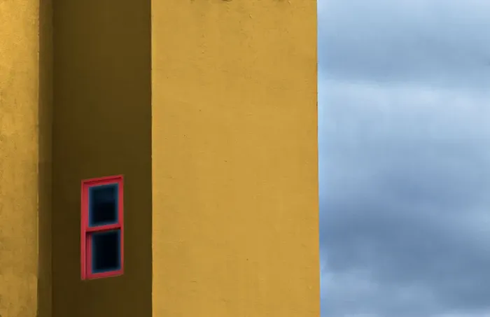 Framed Print : Red Window