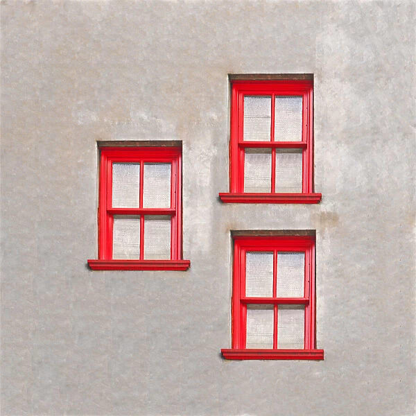 Three Red Windows