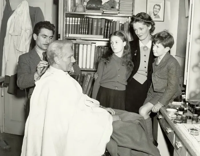 Framed Print : Redgrave Family Watching Makeup Artist at Work Framed Print : Redgrave Family Watching Makeup Artist at Work
