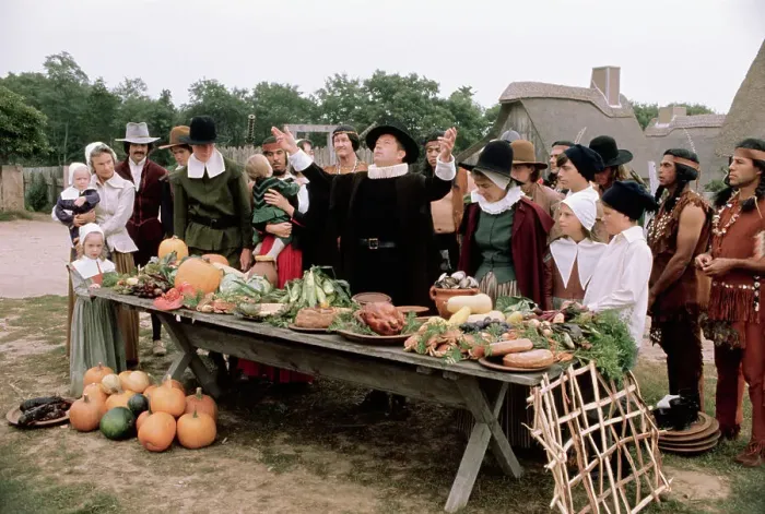Framed Print : Reenactment of First Thanksgiving Dinner Celebration Framed Print : Reenactment of First Thanksgiving Dinner Celebration