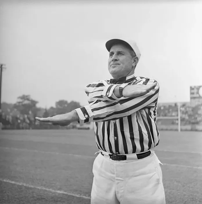 Framed Print : Referee Demonstrating a Football Signal Framed Print : Referee Demonstrating a Football Signal