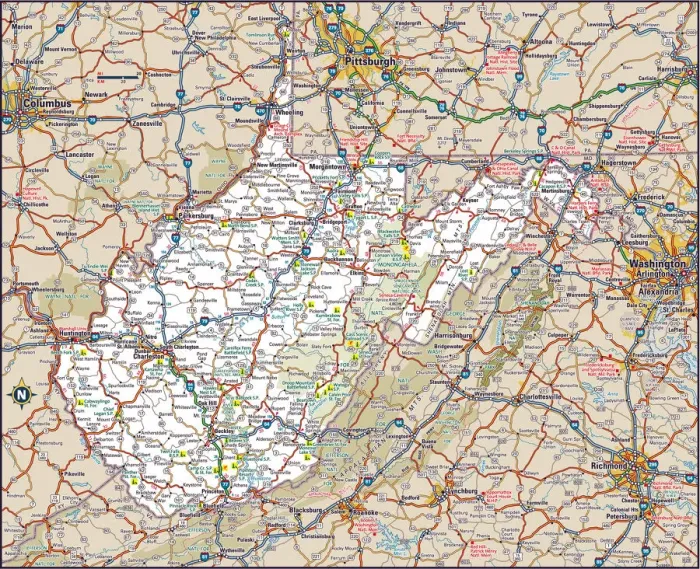 Framed Print : Reference Maps Framed Print : Reference Maps